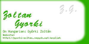 zoltan gyorki business card